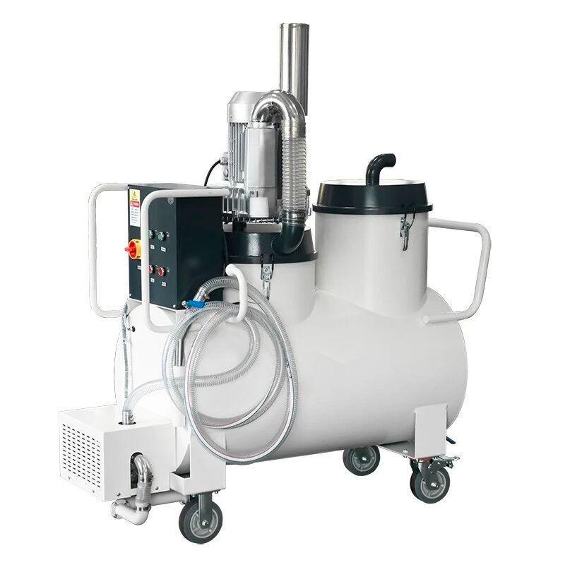 OIL 320L 4kW - мощный трехфазный пылесос для СОЖ и металлической стружки 